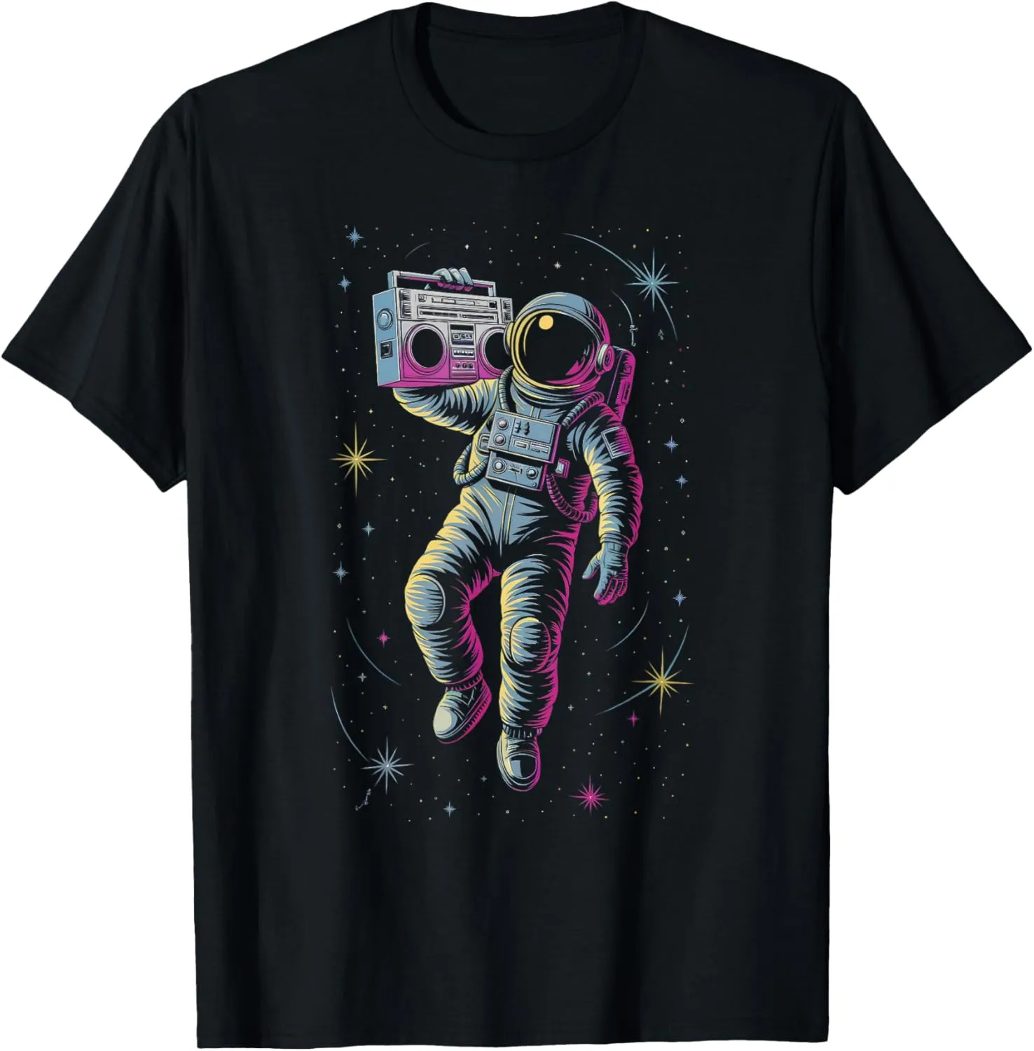Astronaut Boombox Space Astronomy Galaxy T-Shirt