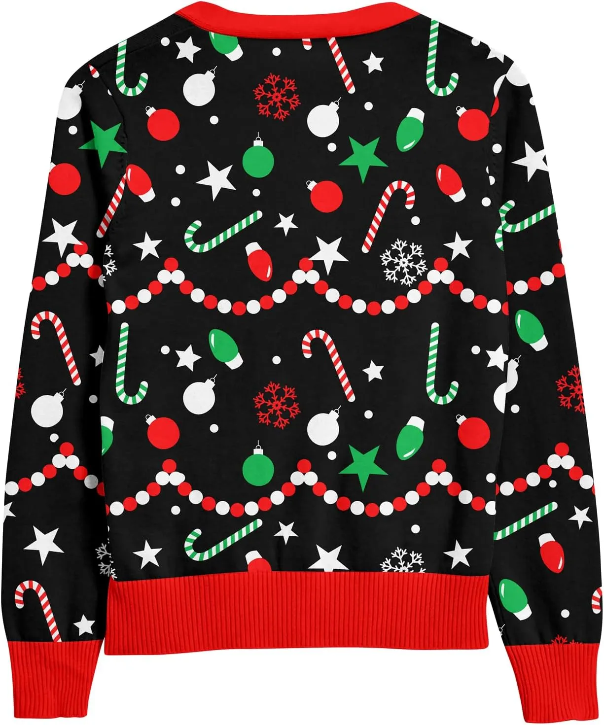 Goodstoworld Women Ugly Christmas Cardigan Sweater Long Sleeve Button Down Cozy V Neck Sweater Soft Knitwear