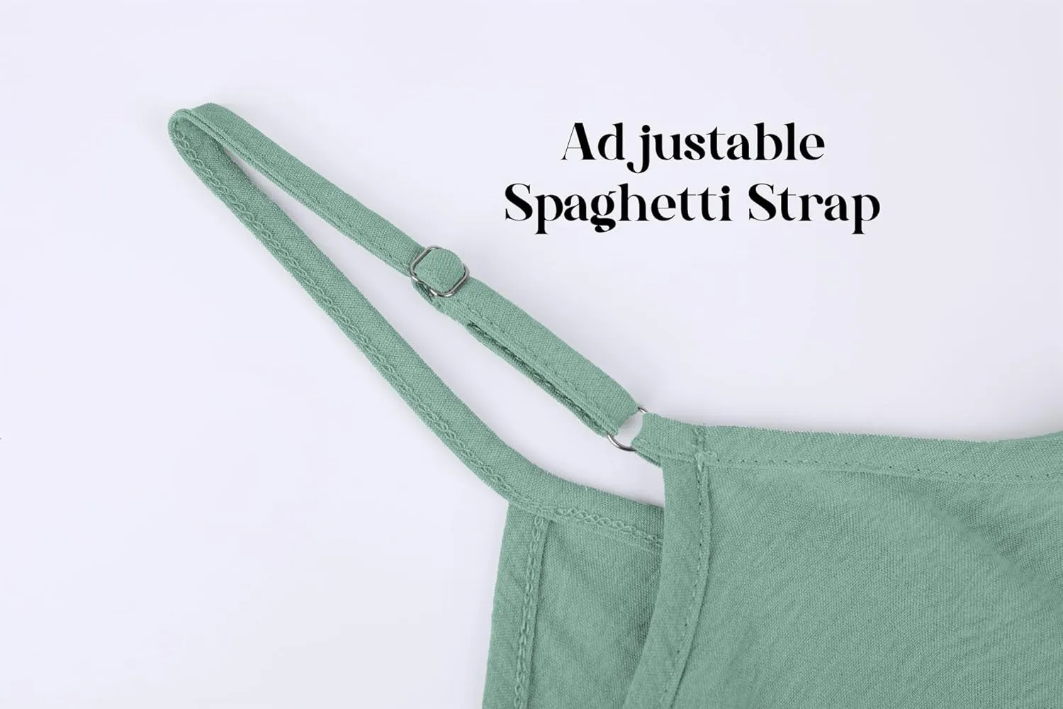 OFEEFAN Tank Top for Women Adjustable Spaghetti Strap Camisole Scoop Neck Sleeveless Cami Top S-3XL