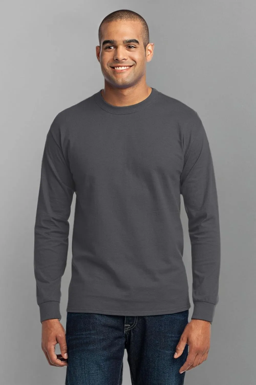 Port & Company Men's Long Sleeve 50/50 Cotton/Poly T Shirt