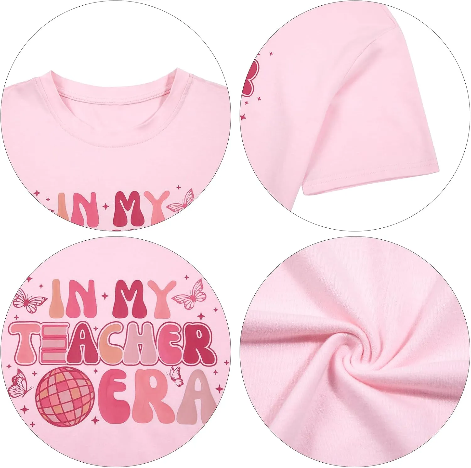 Teacher Shirt Women Teachers T-Shirt: in My Teacher Era Shirt Oversize Preschool Kindergarten Teaching Life Tees Tops
