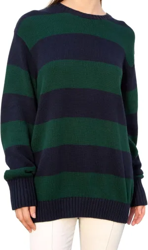 Women 90s Striped Knit Sweater Y2k Long Sleeve Oversized Pullover Sweaters Streetwear Fall Winter Knitwear